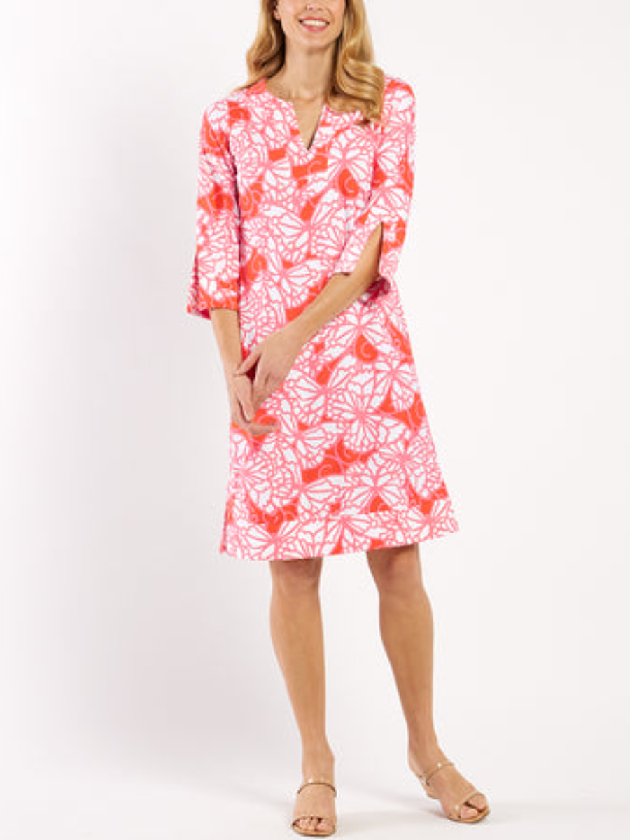 Megan Tunic Small Wings Coral Mini Dress