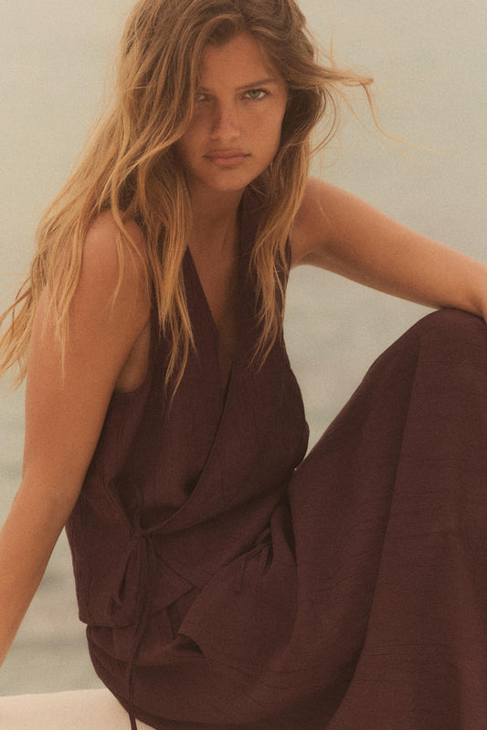 Elegant Pleat-Effect Set Dress