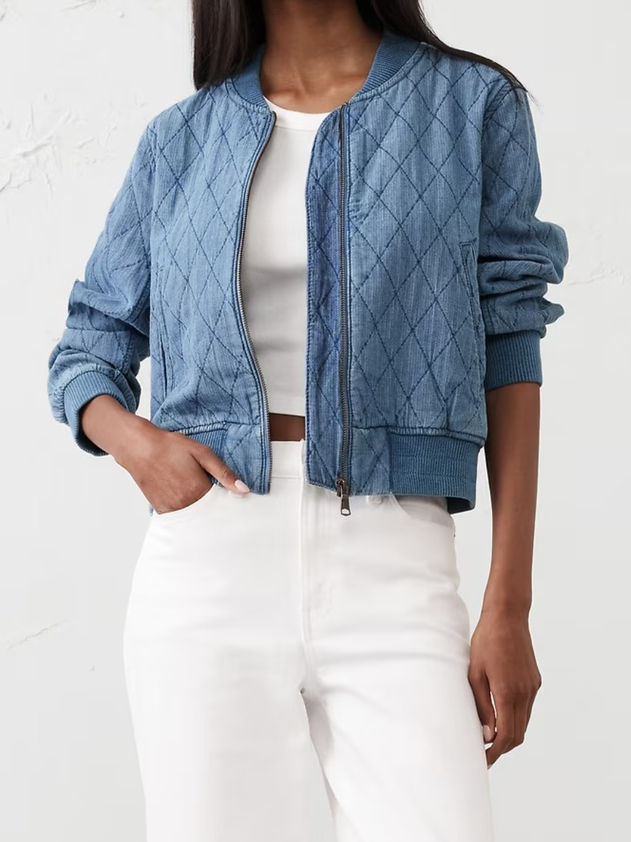 Quilted Bomber Jacket