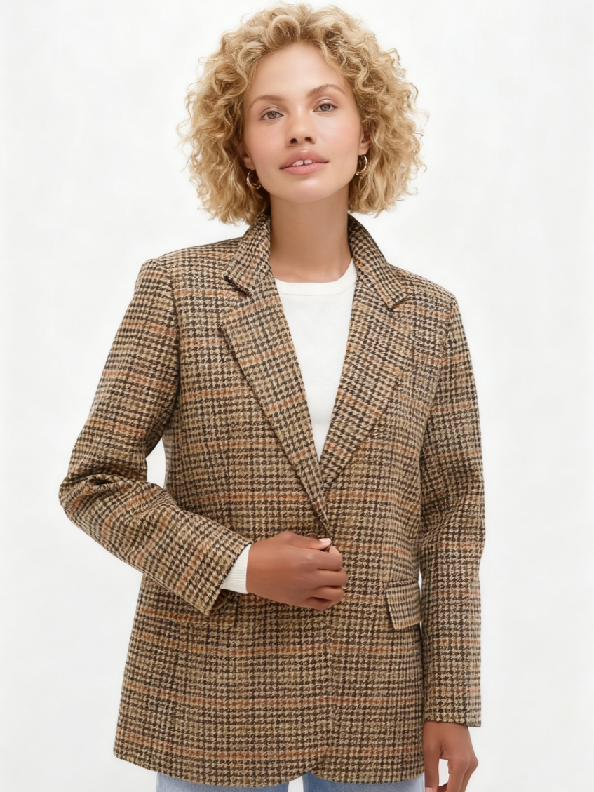 Houndstooth Leo Blazer
