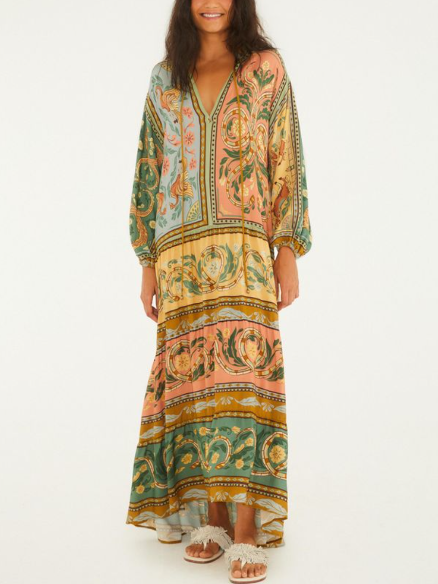 Animal Print Long Dress