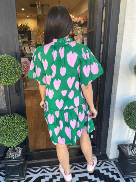 Summer Darling Heart Printed Dress