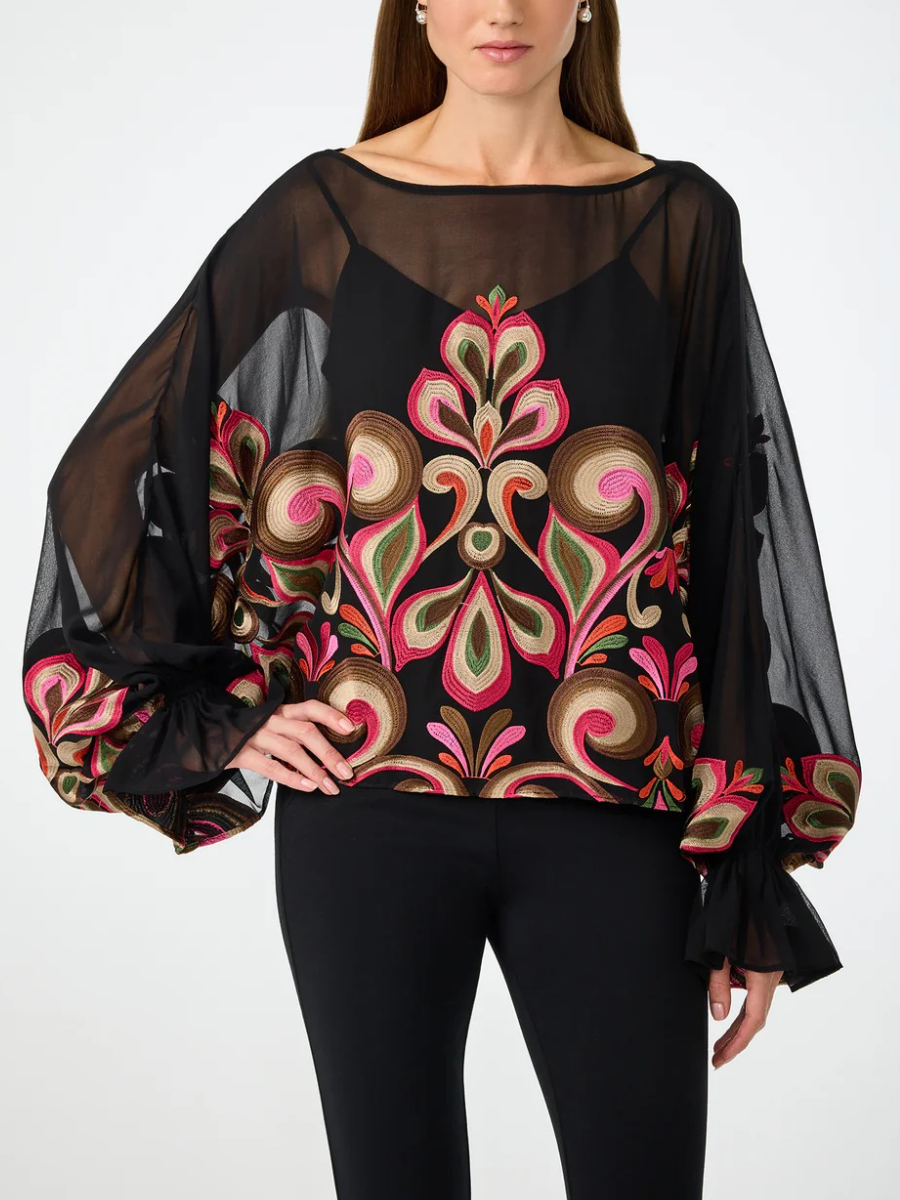 Lightweight Georgette Embroidered Top