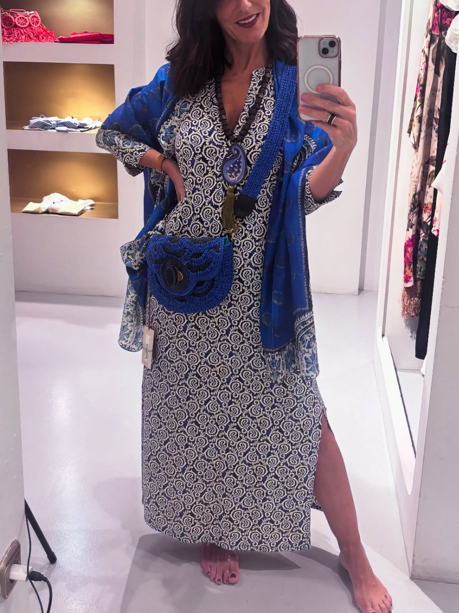 Paisley Print Maxi Dress