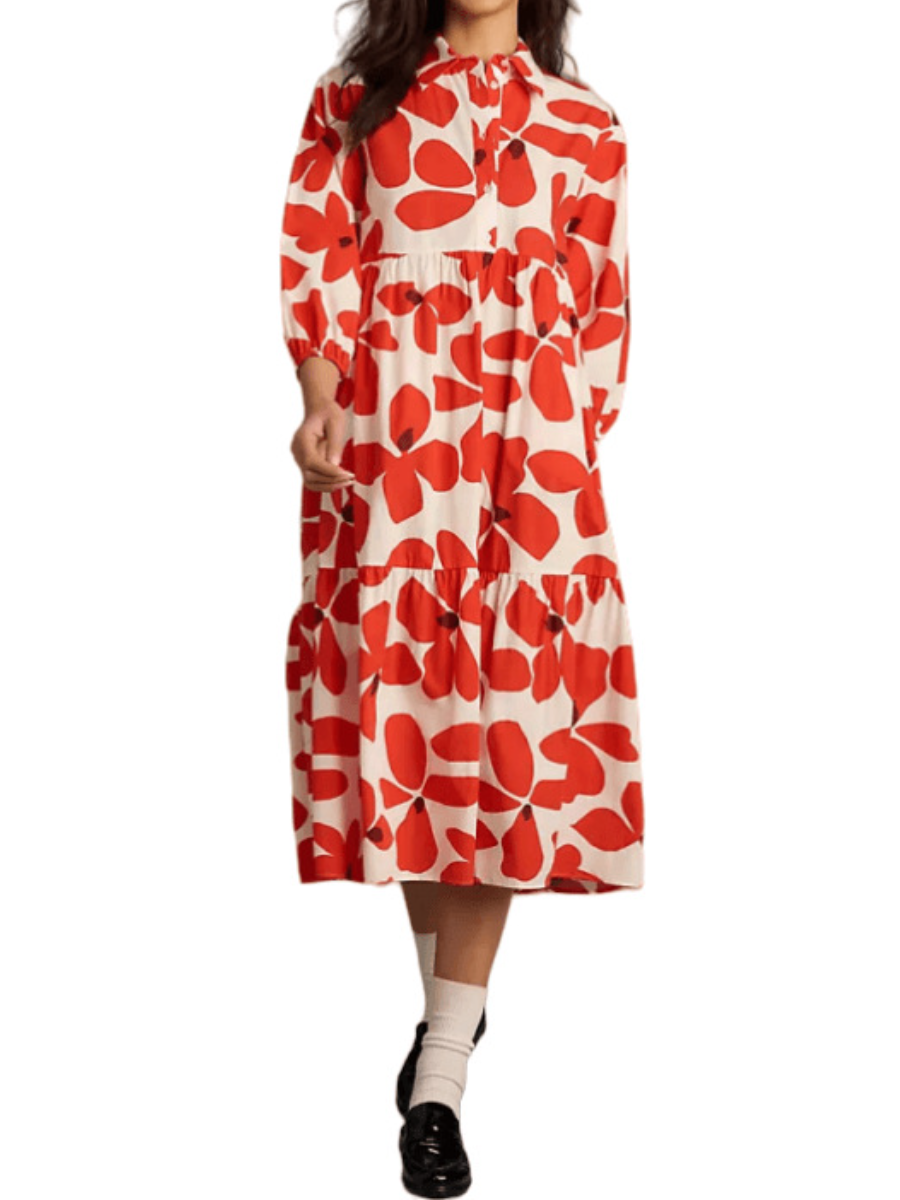 Comfy Floral Midi Dress