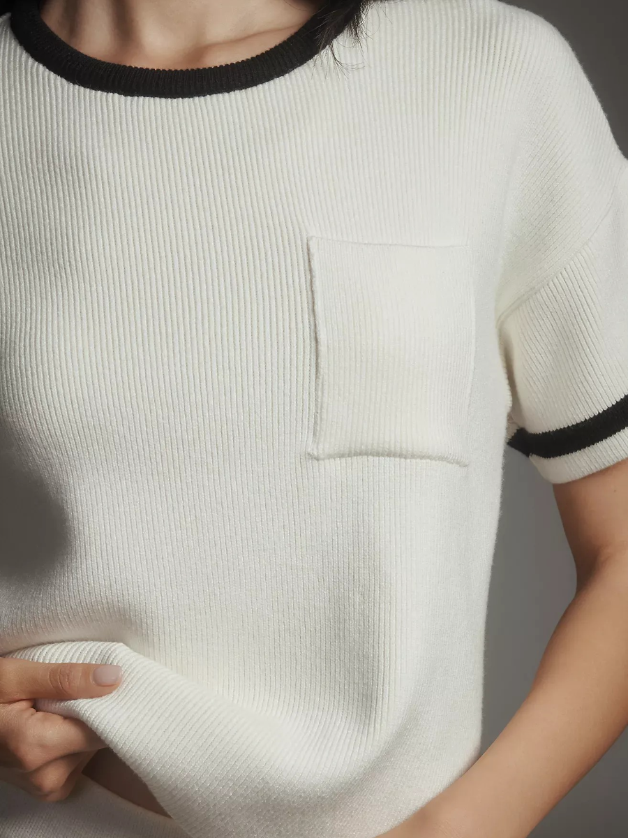 Maeve Knit Side-Stripe Track Set