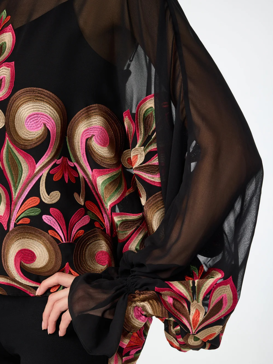 Lightweight Georgette Embroidered Top