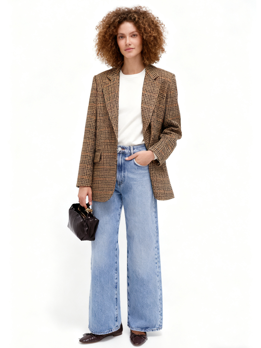 Houndstooth Leo Blazer