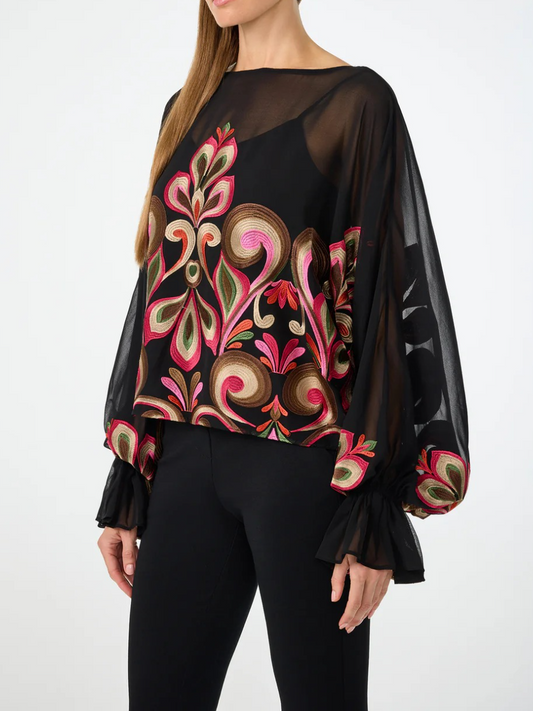 Lightweight Georgette Embroidered Top