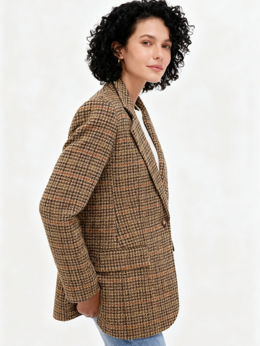 Houndstooth Leo Blazer