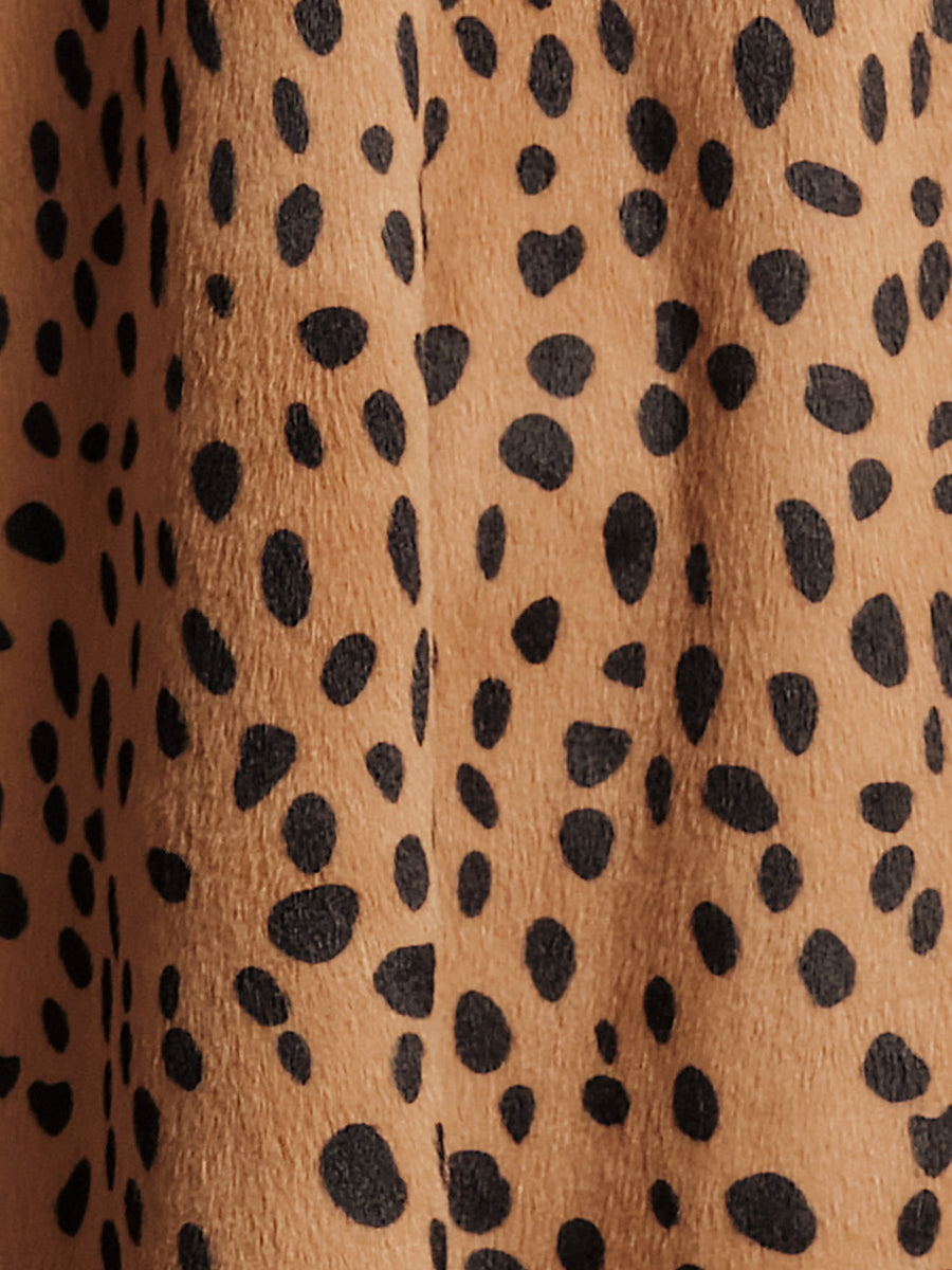 Leopard Printed Faux Cropped Jacket