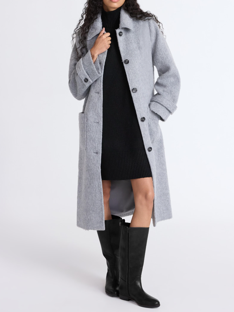 Long Wool Blend Coat