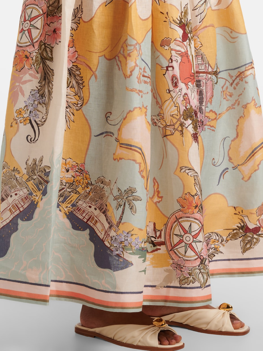 Tallow Printed Linen Maxi Skirt