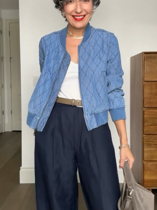 Quilted Bomber Jacket