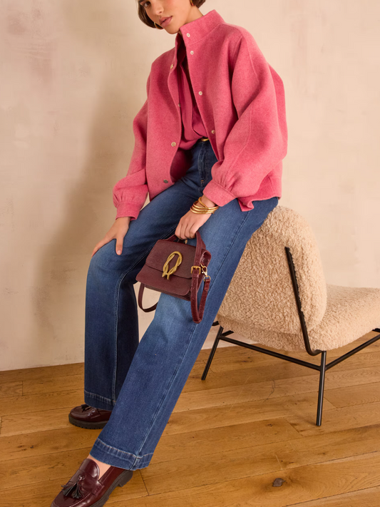 DARK PINK WOOL JACKET