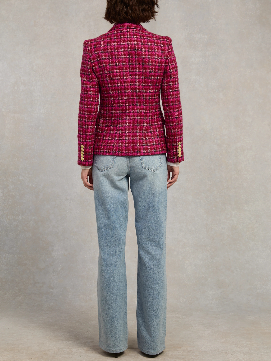 Vintage Plaid Double Breasted Blazer
