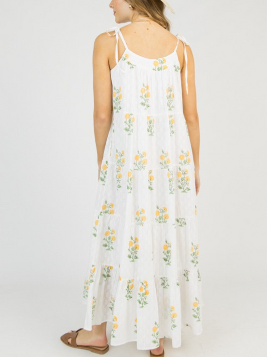 Summer Garden Marigold Maxi Dress