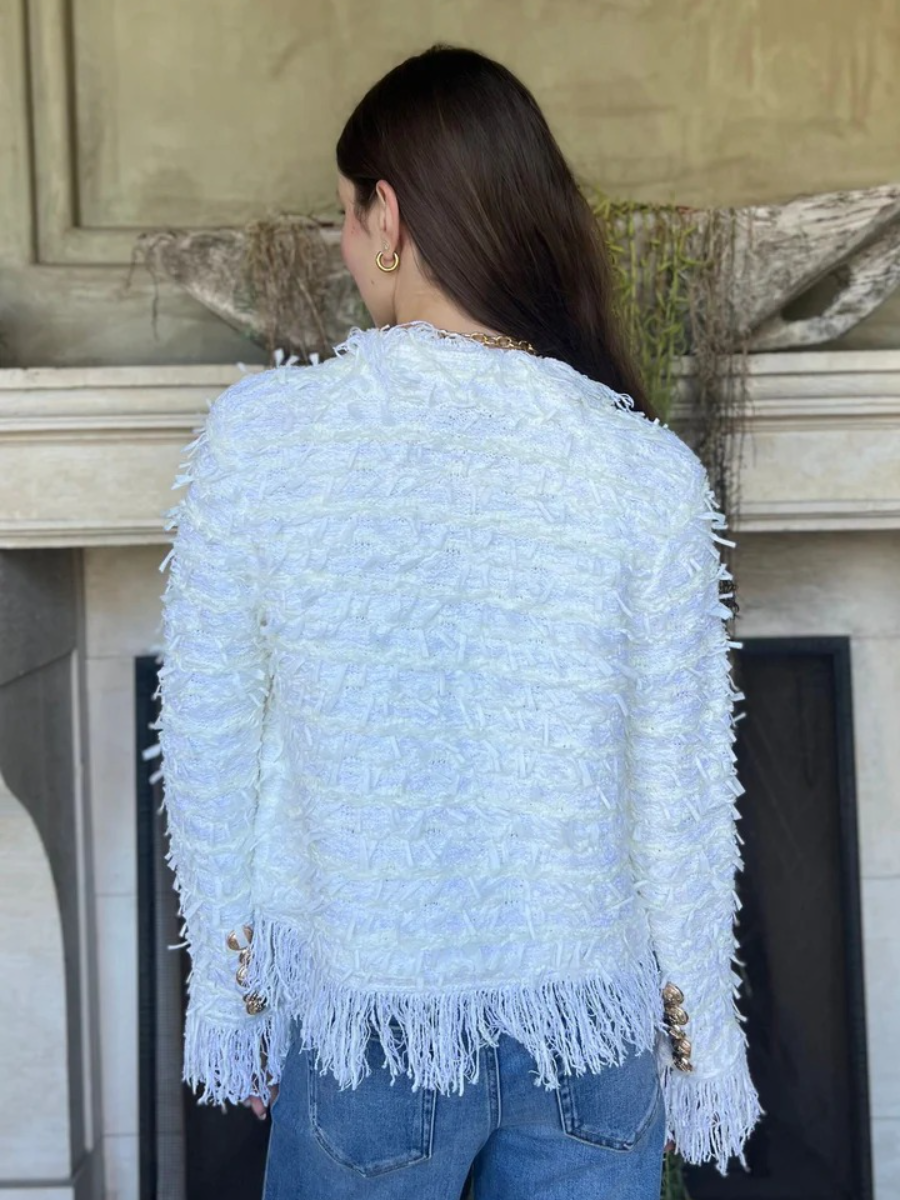 Khloe Open Front Fringe Jacket