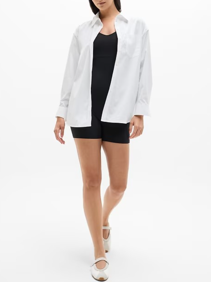 Bright White Poplin Shirt