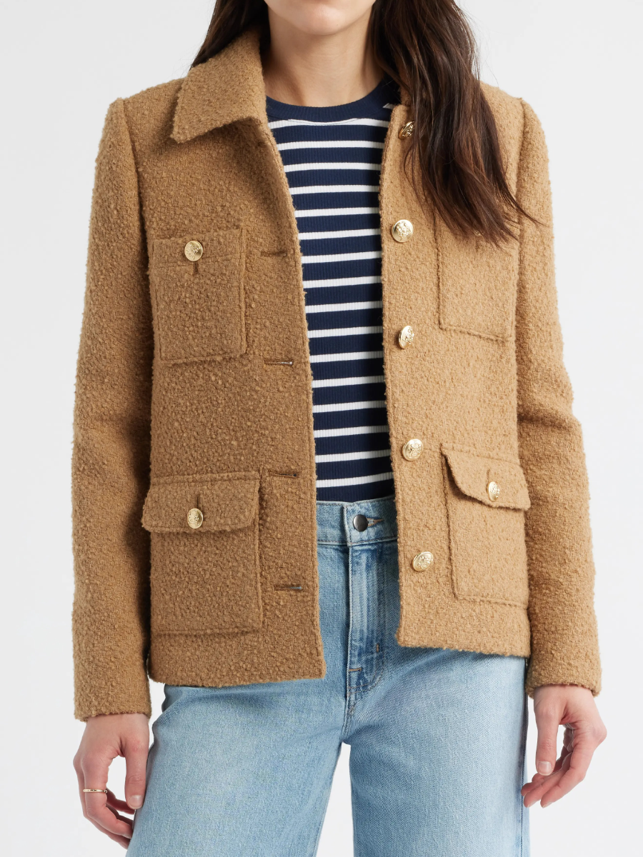 Wool-Enriched Jacket With Buttons