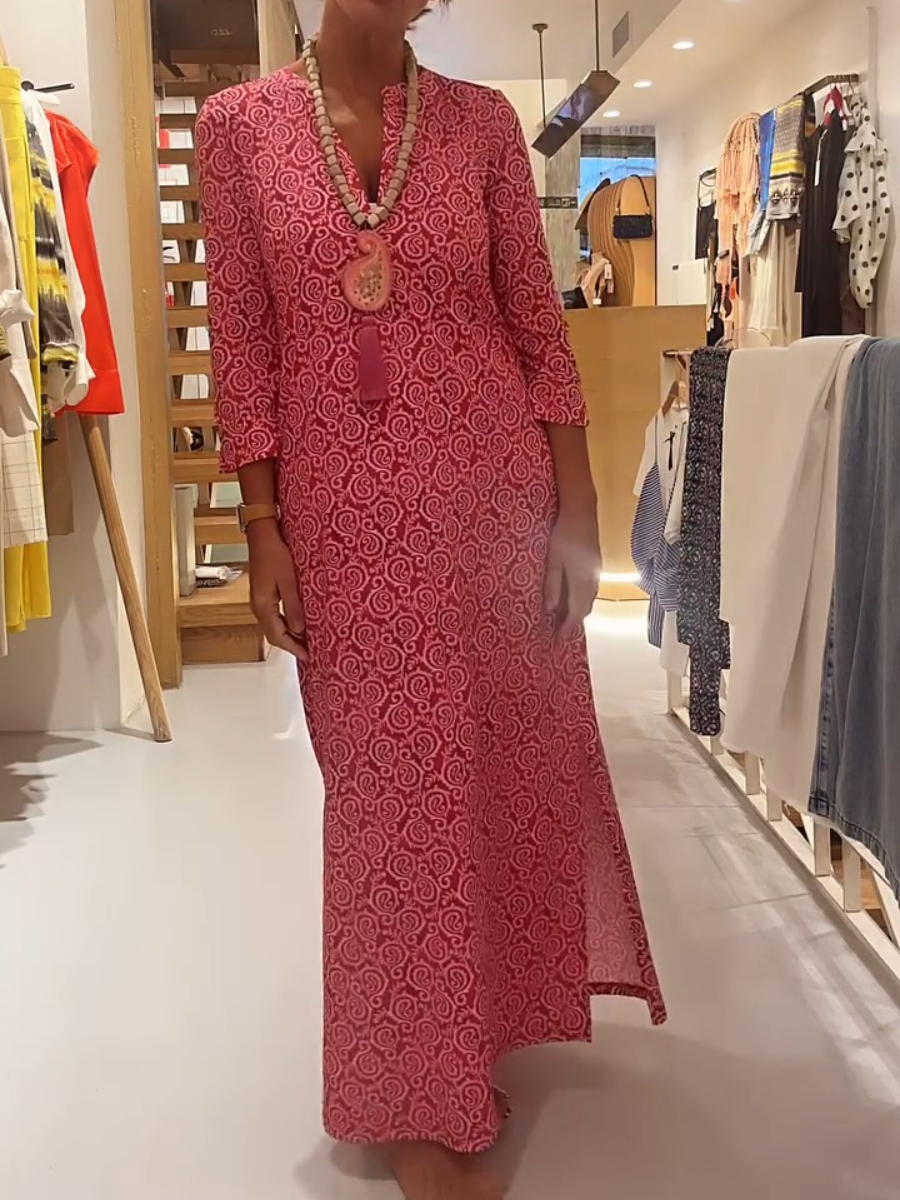Paisley Print Maxi Dress