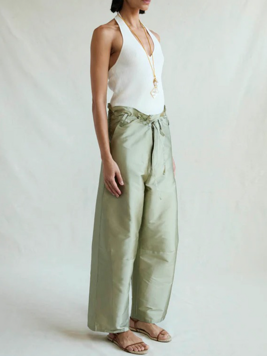 Techno Taffeta Barrel Pant