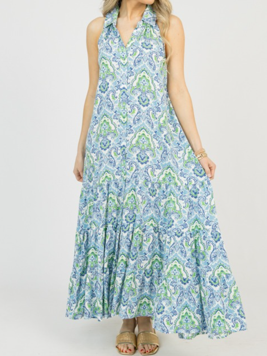 Blue Spring Florence Midi Dress