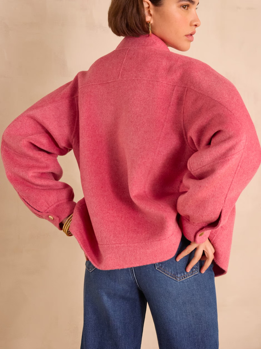 DARK PINK WOOL JACKET