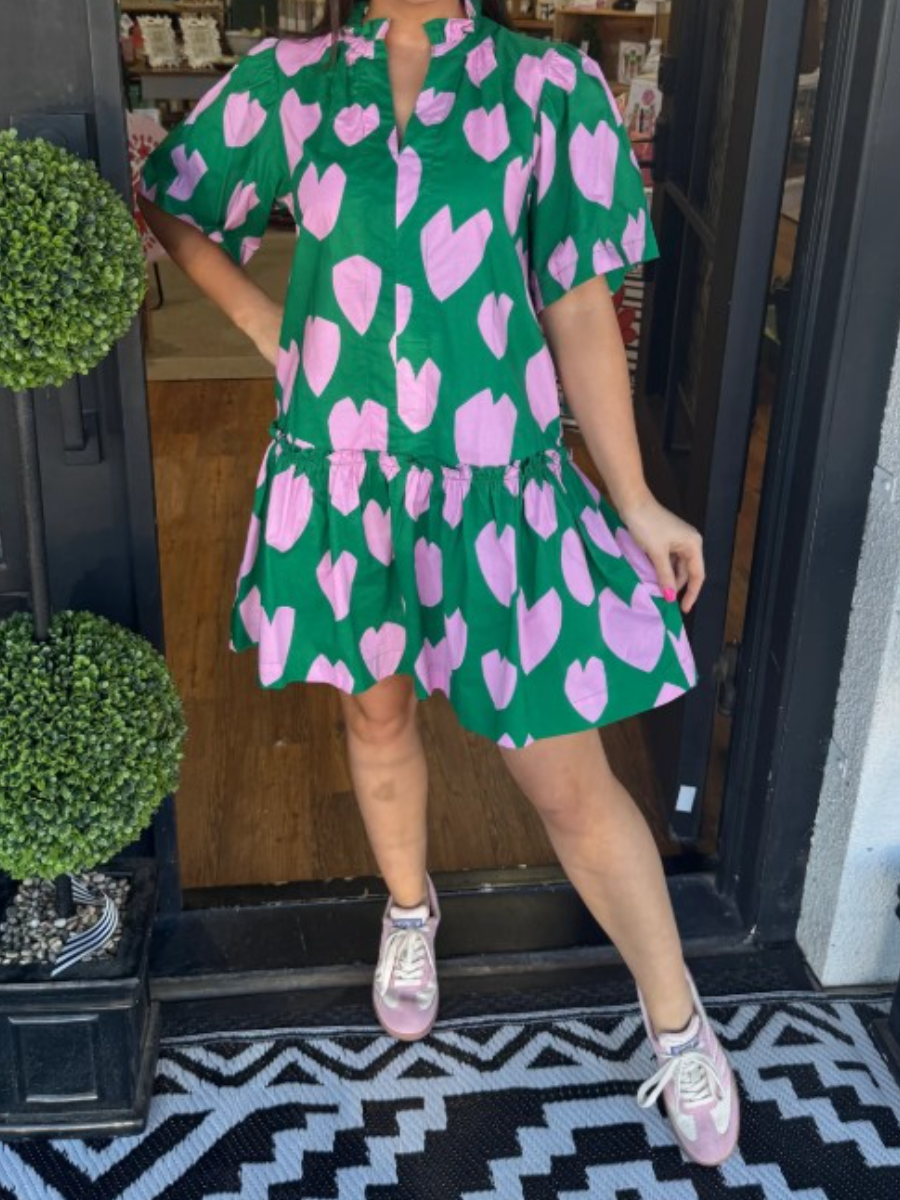 Summer Darling Heart Printed Dress