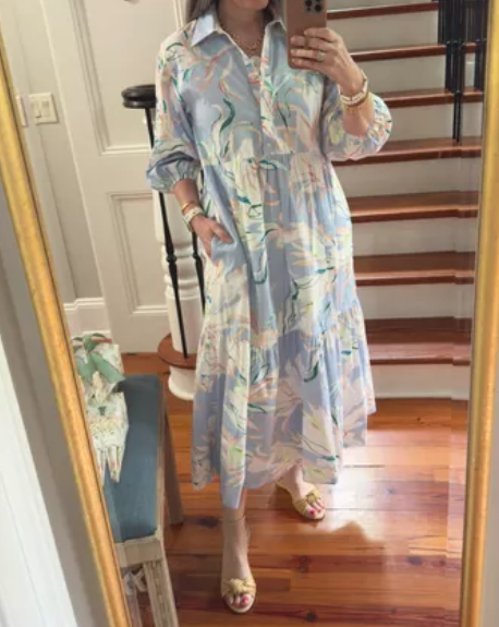 Comfy Floral Midi Dress