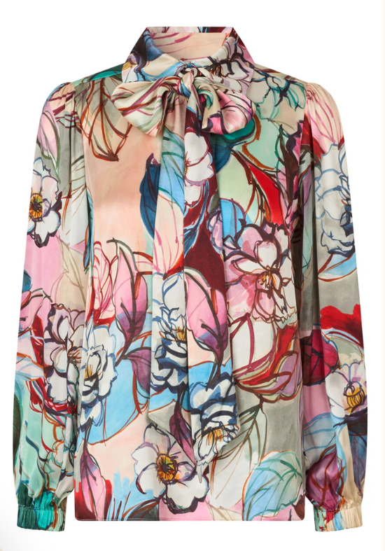 The Flowy Demure Floral Blouse