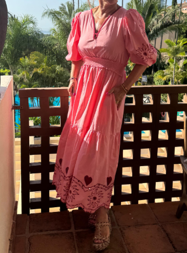 Pink Comfy Loose Dress