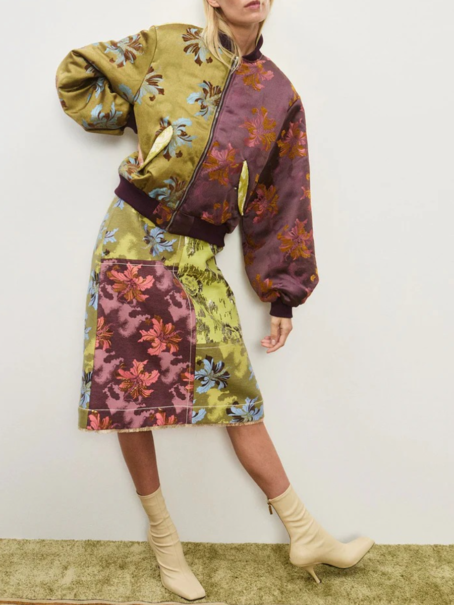 Jacquard Bomber Jacket