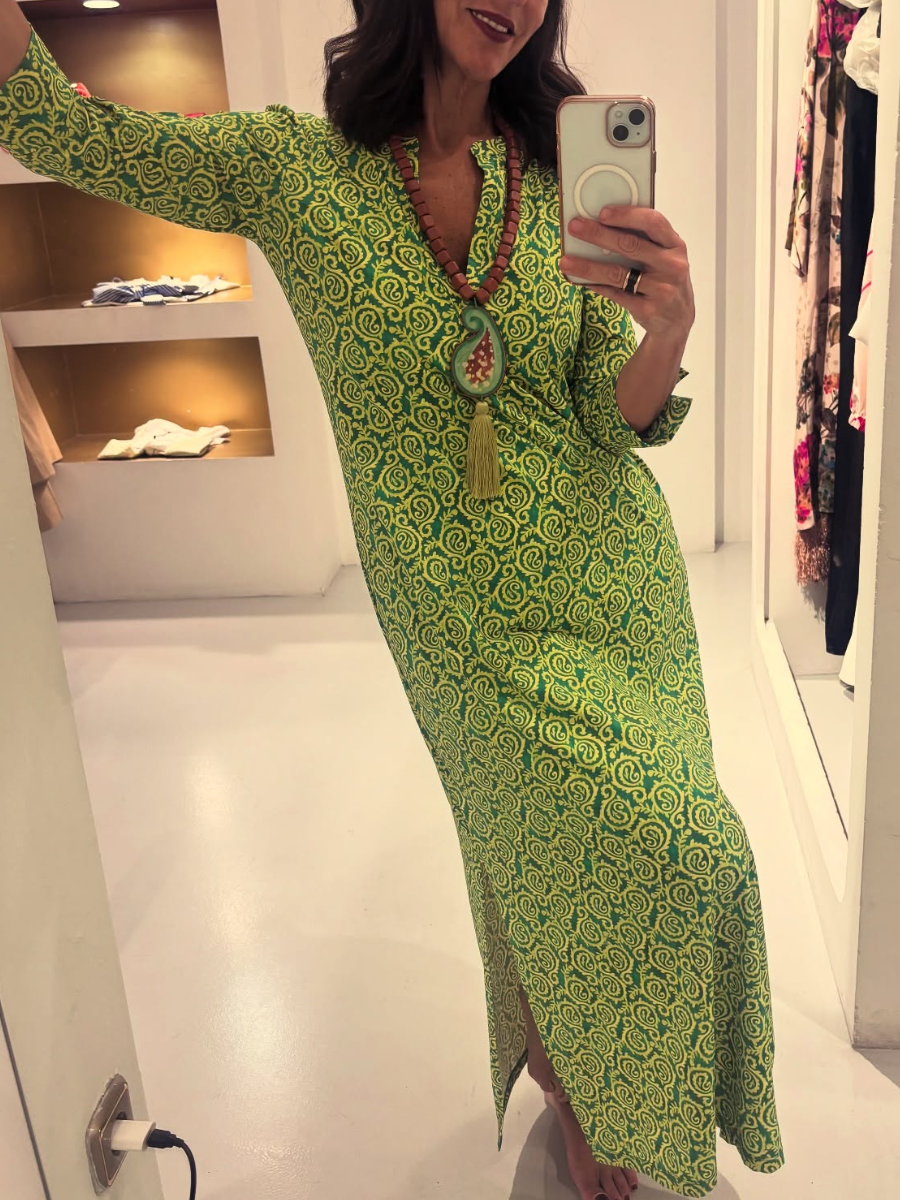 Paisley Print Maxi Dress