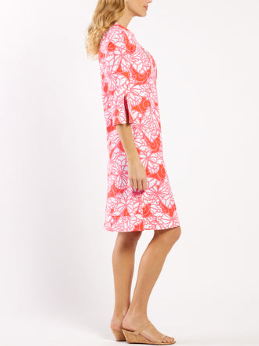 Megan Tunic Small Wings Coral Mini Dress