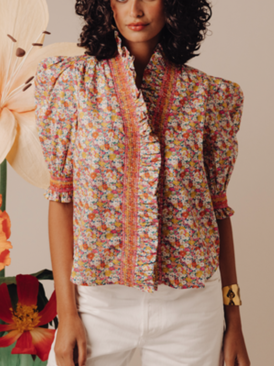 Summer Multicolored Fabric Top