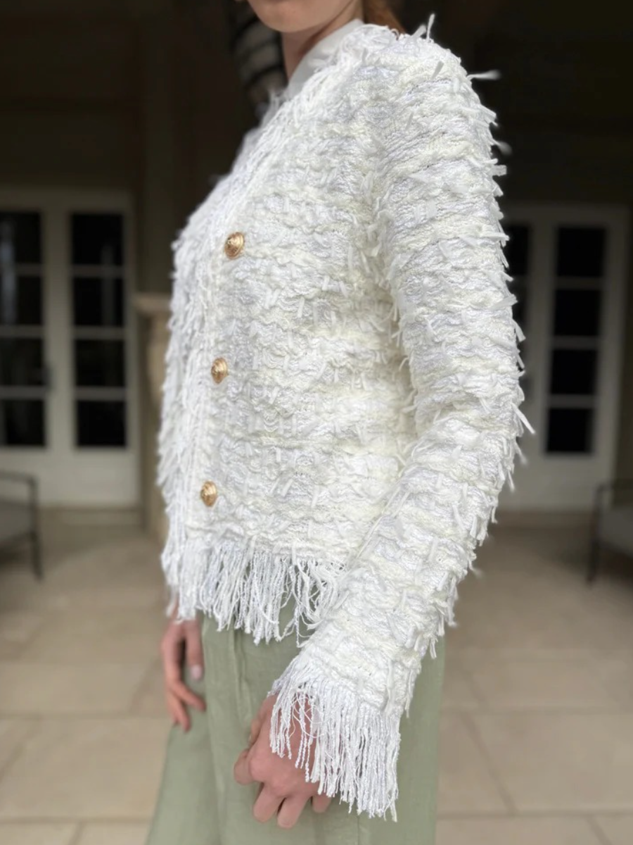 Khloe Open Front Fringe Jacket