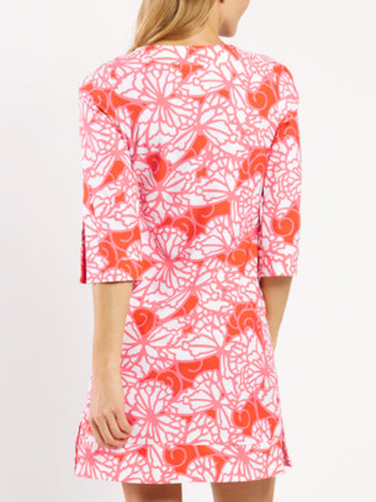 Megan Tunic Small Wings Coral Mini Dress
