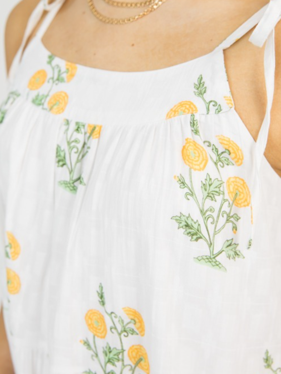 Summer Garden Marigold Maxi Dress