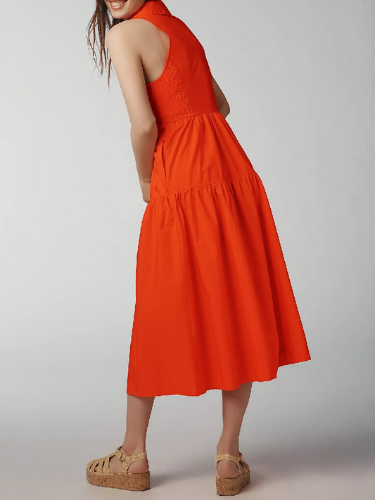 Maeve Sleeveless Midi Shirt Dress