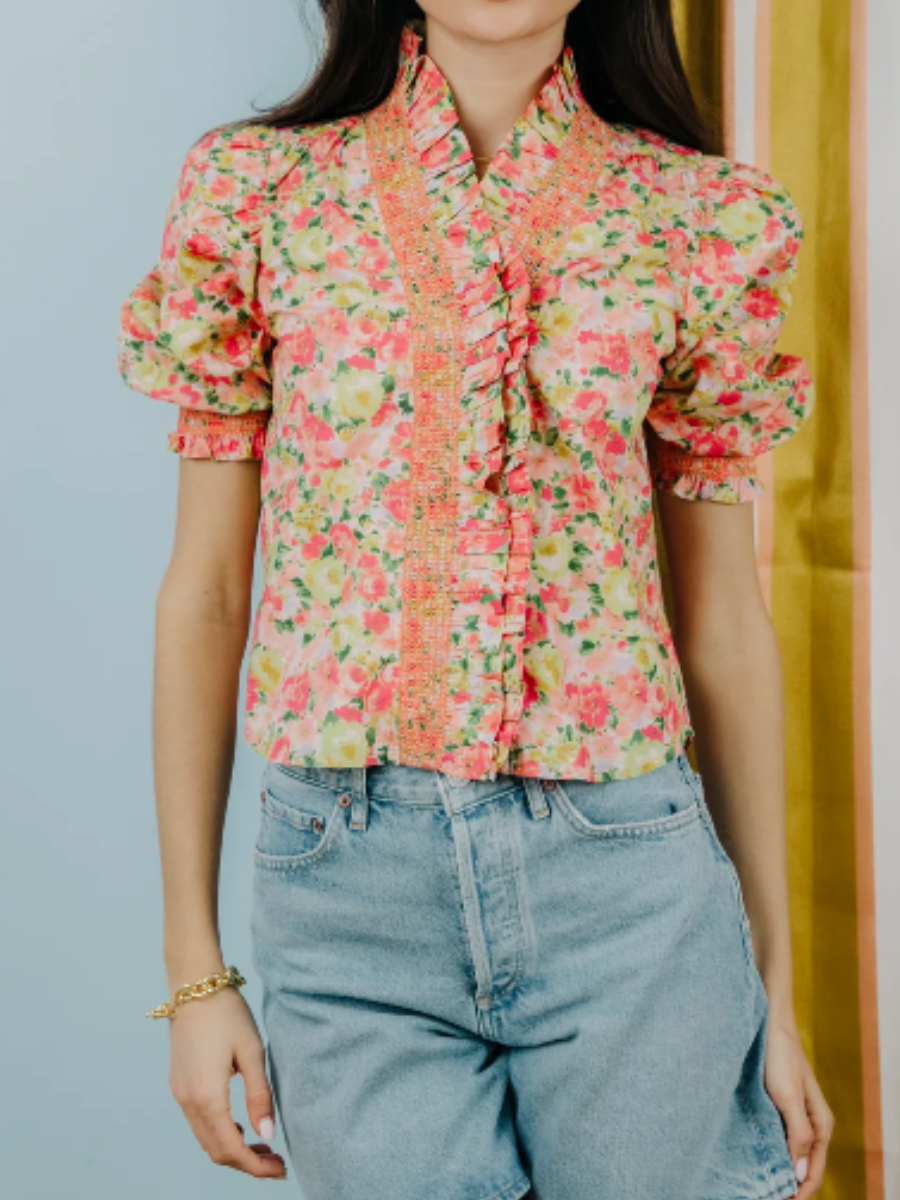 Summer Multicolored Fabric Top