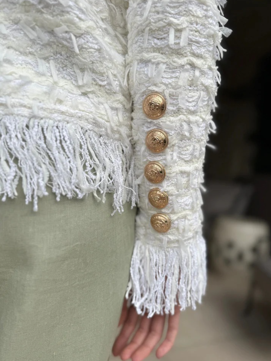 Khloe Open Front Fringe Jacket