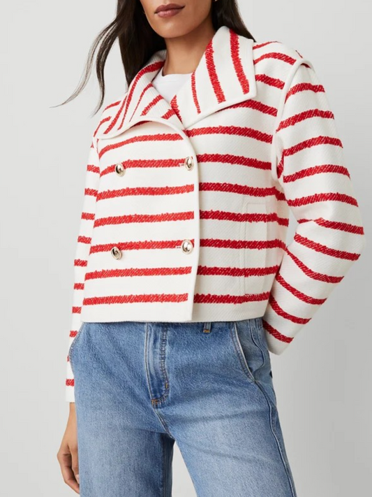 2025 Tweed Oversized Double Breasted Jacket