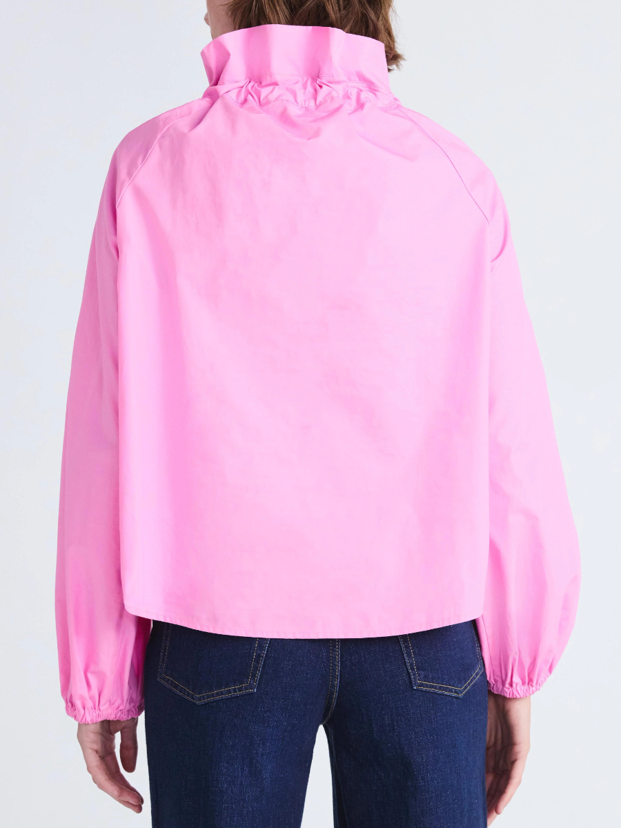 Women's Plus Size Ruffle Neck Cotton Top
