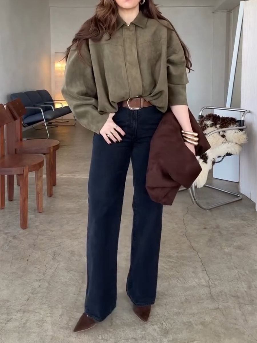 SUEDE EFFECT BOMBER JACKET