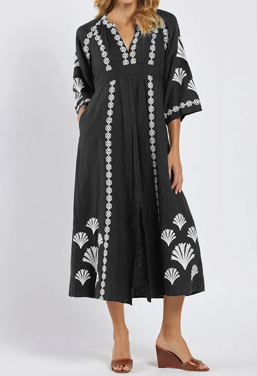 The Chic Printed Caftan Dress