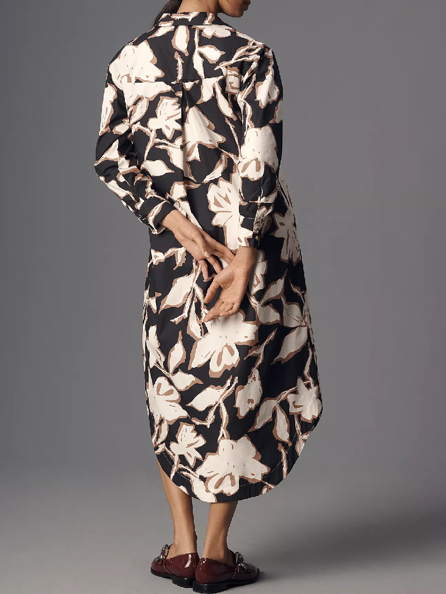The Soren Long-Sleeve Shirt Dress