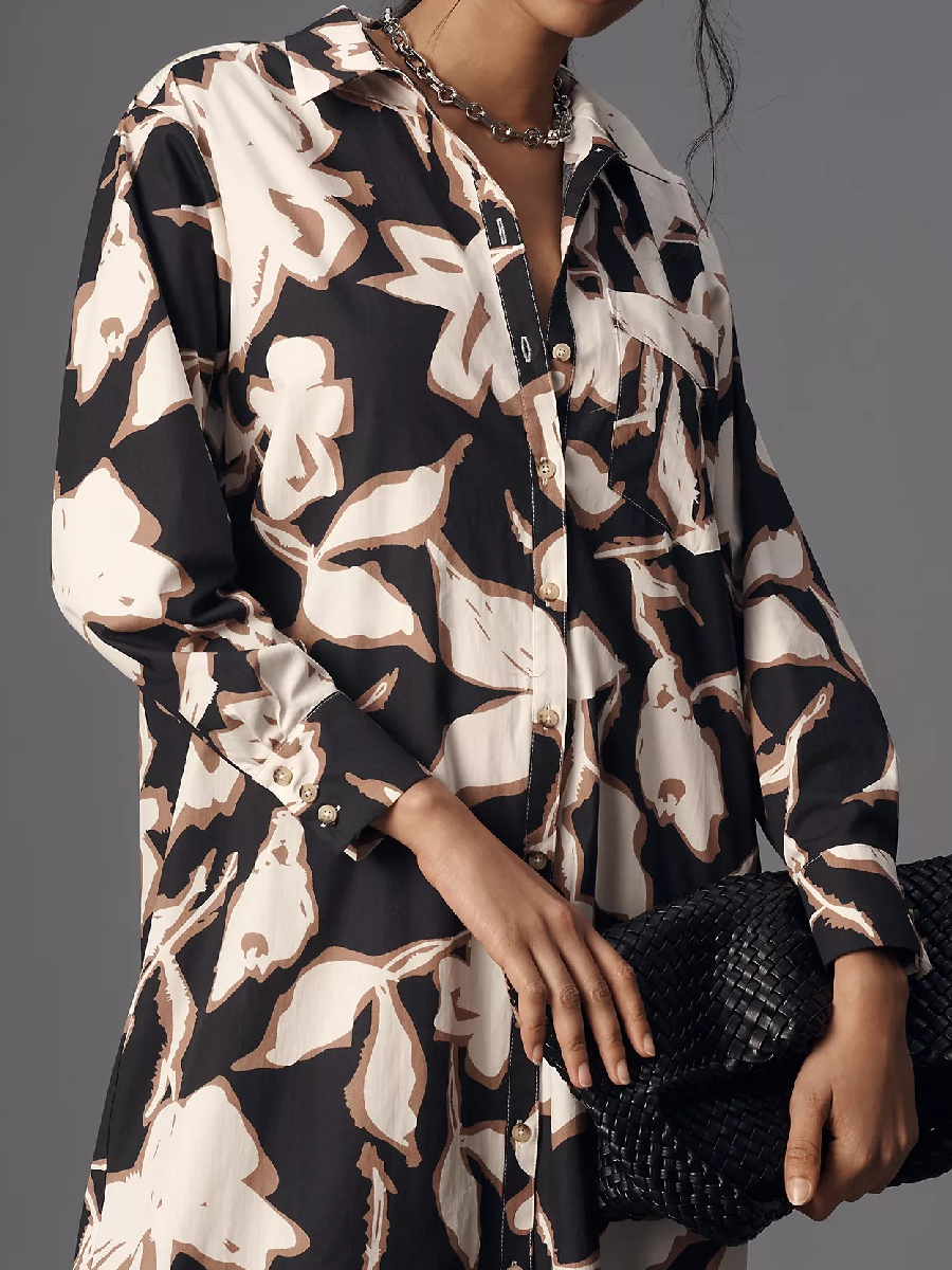 The Soren Long-Sleeve Shirt Dress