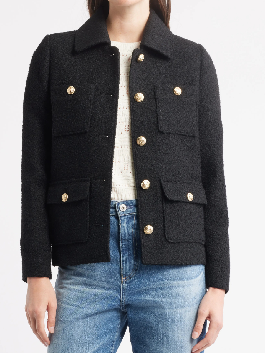 Wool-Enriched Jacket With Buttons