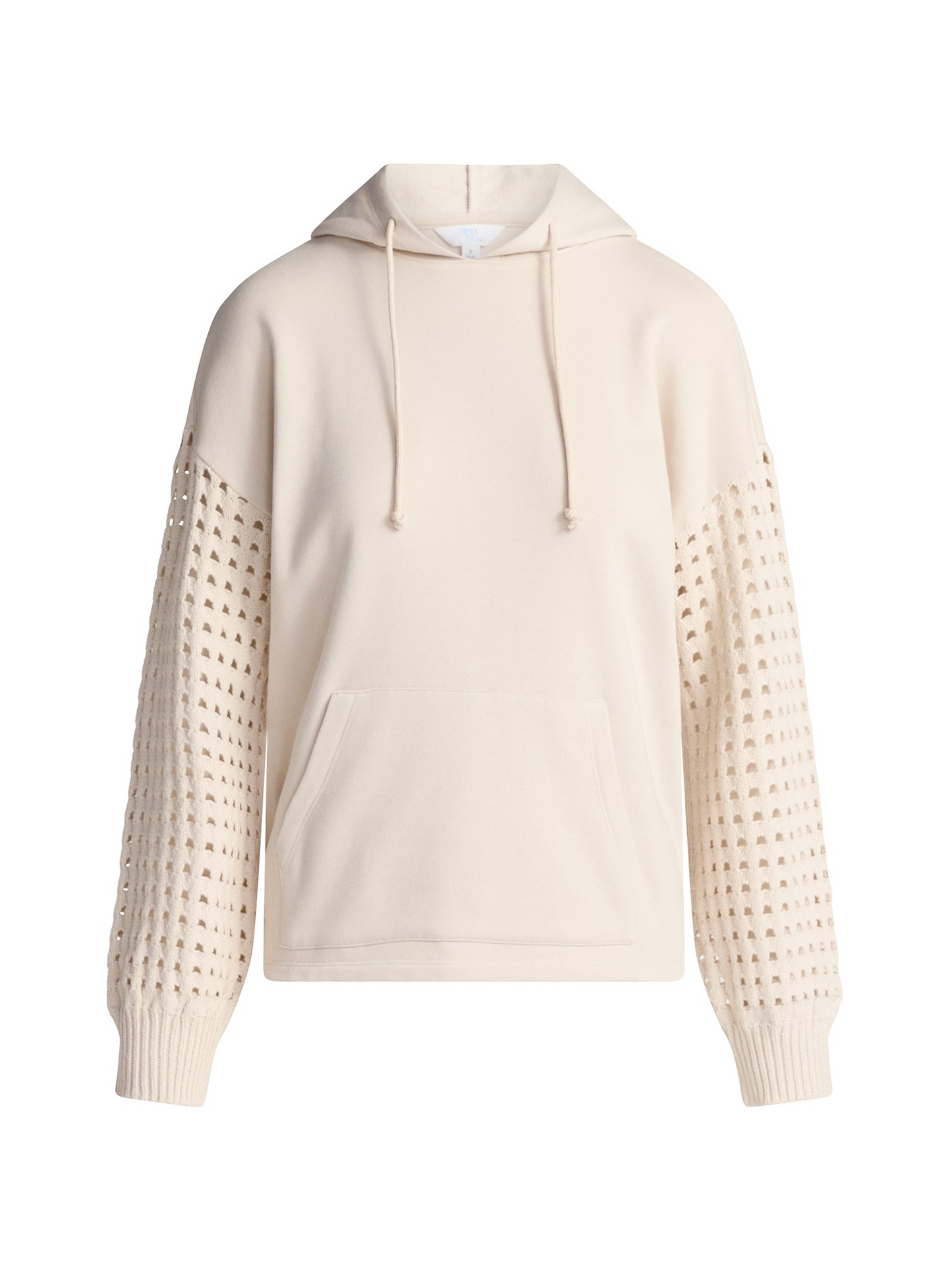 Women's Hoodie With Crochet Long Sleeves